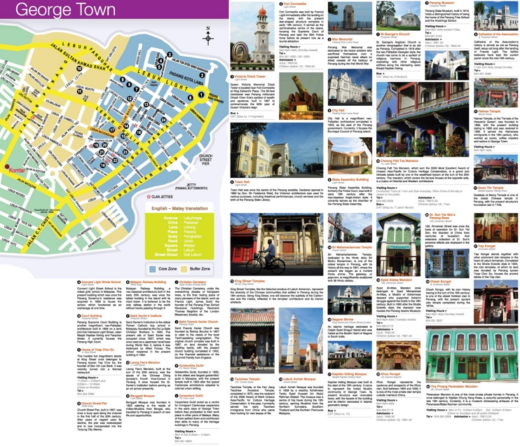 George Town sightseeing map