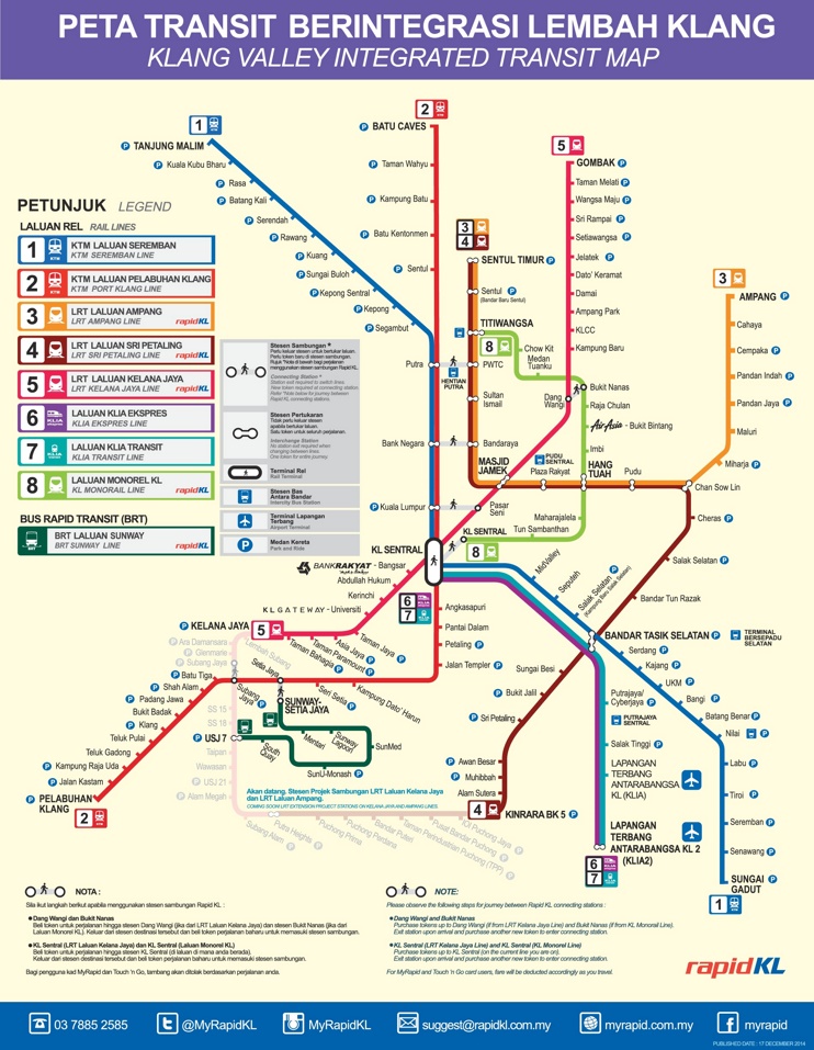 Kuala Lumpur transport map