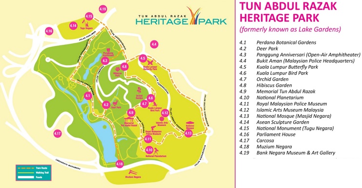 Tun Abdul Razak Heritage Park map