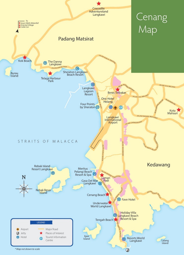 Pantai Cenang tourist map