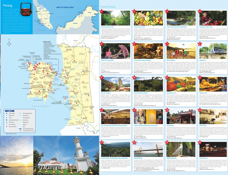 penang tourism map