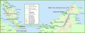 Malaysia physical map