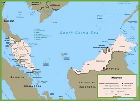 Malaysia political map