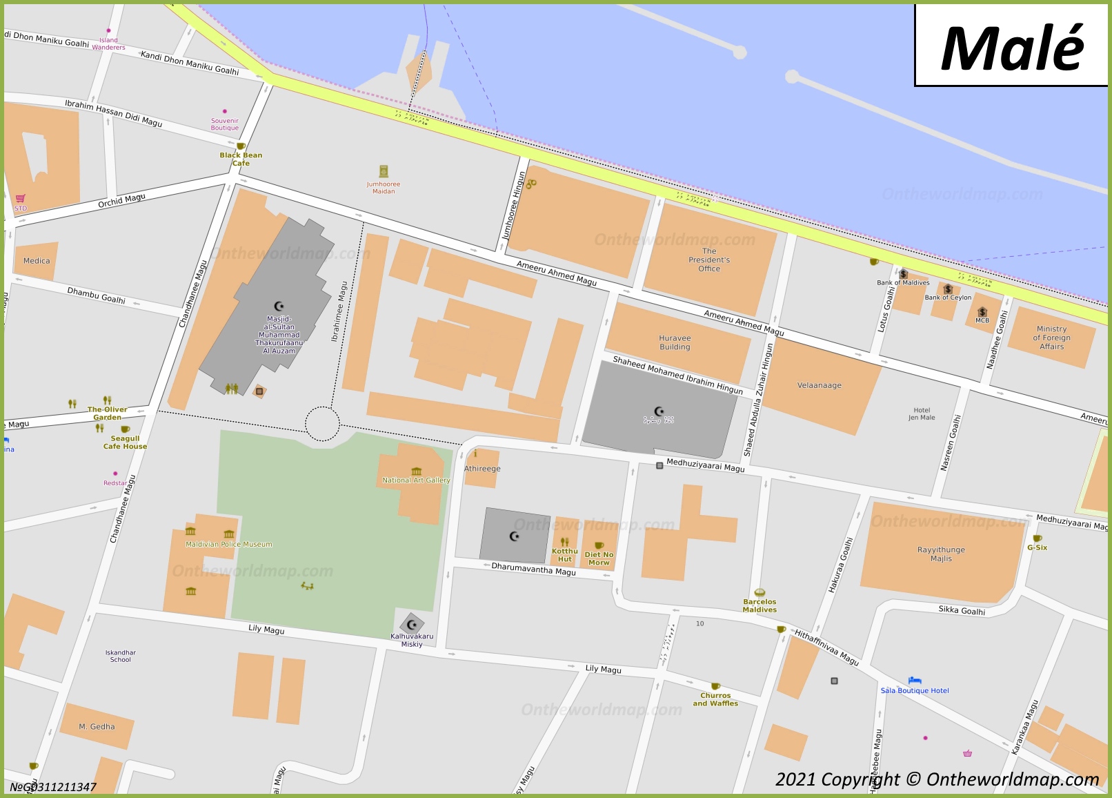 Downtown Malé Map