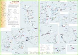 Large detailed tourist map of Maldives