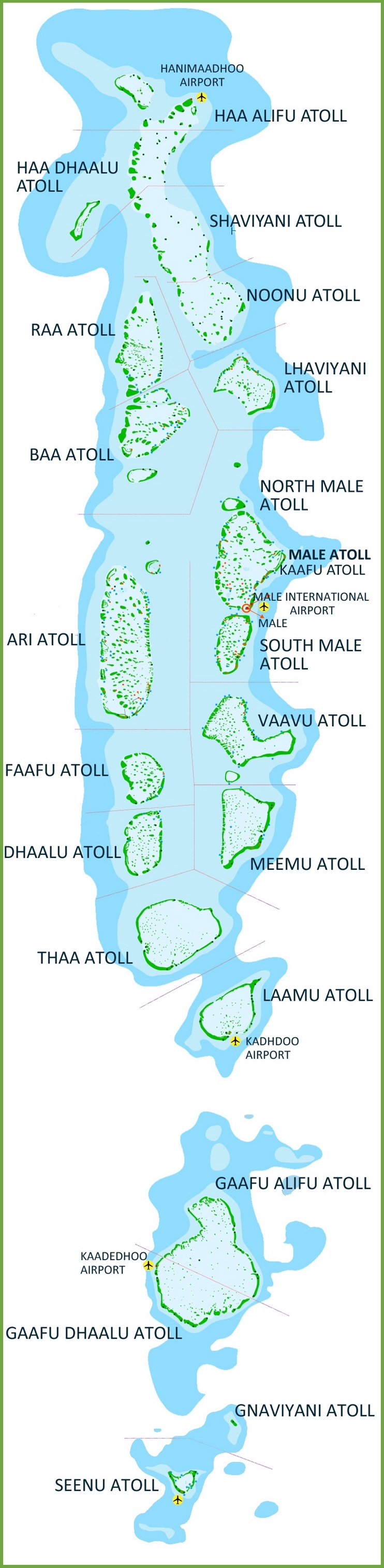 Maldives atoll map