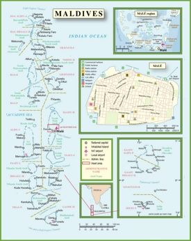 Maldives political map