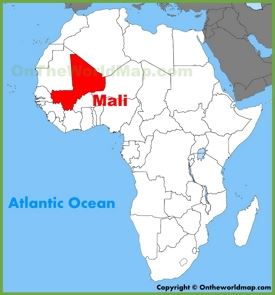 Mali location on the Africa map