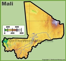 Mali physical map