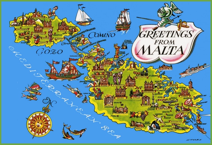 Malta tourist map