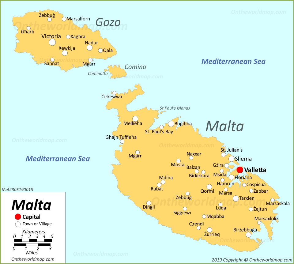 Lista 96+ Foto Mapa De Malta Para Imprimir Cena Hermosa
