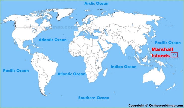 Marshall Islands location on the World Map