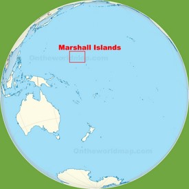 Marshall Islands location on the Pacific Ocean map