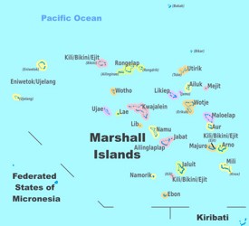 Marshall Islands political map