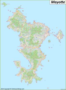 Detailed Map of Mayotte