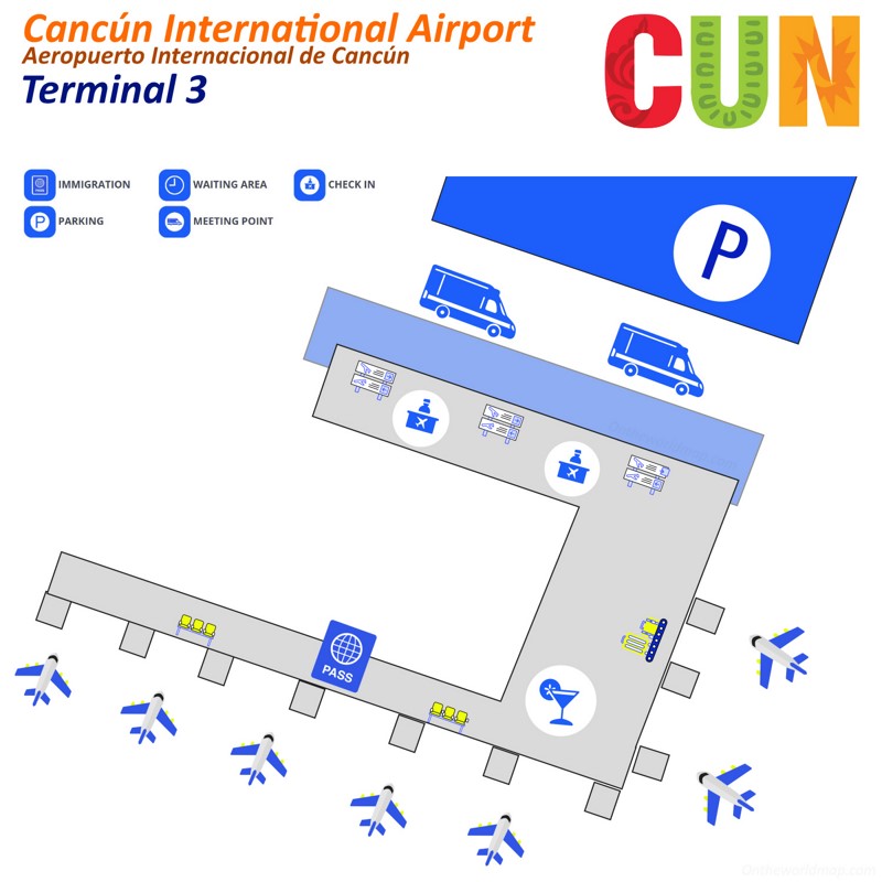 Cancún Airport Terminal 3 Map