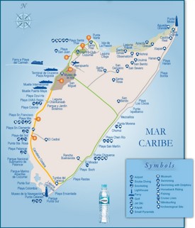 Cozumel tourist attractions map