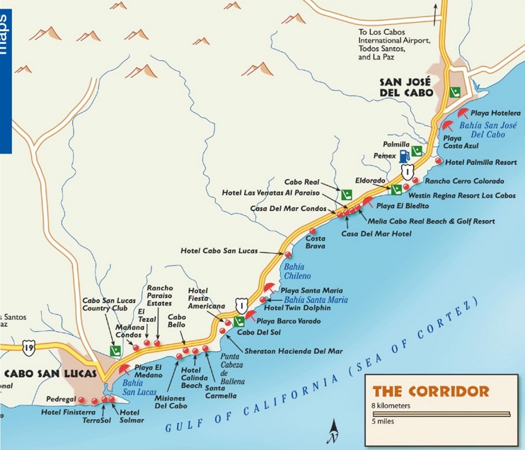 Los Cabos tourist map
