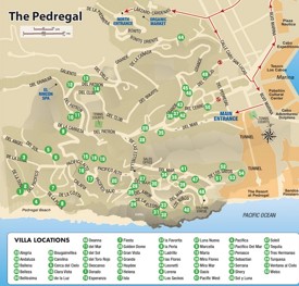 Pedregal Villas map