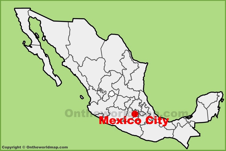 Mexico City location on the Mexico map