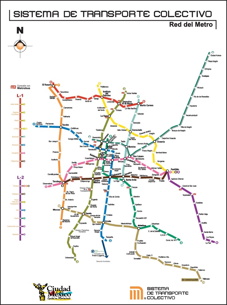 Mexico City transport map