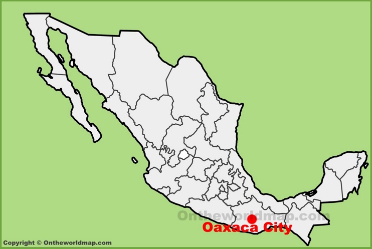 Oaxaca City location on the Mexico map