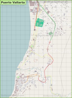 Large detailed map of Puerto Vallarta
