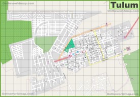 Large detailed map of Tulum