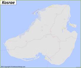 Map of Kosrae Island