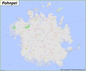 Map of Pohnpei Island