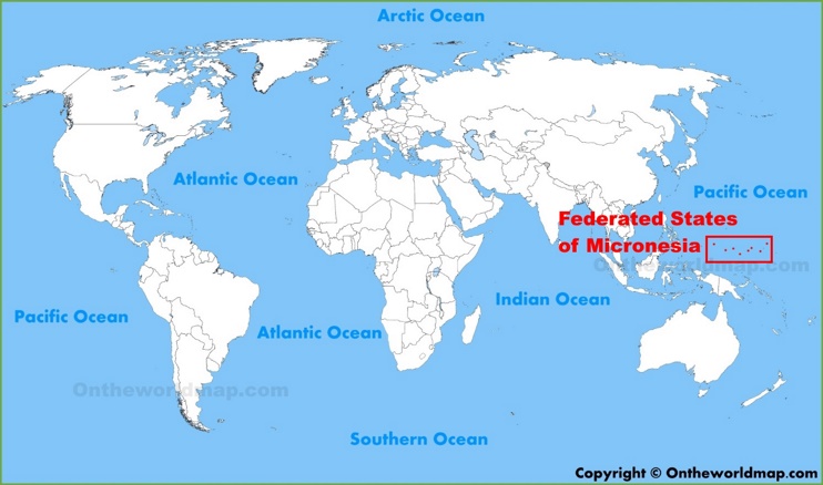 Micronesia location on the World Map