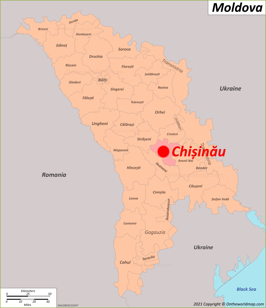 Chișinău Location Map