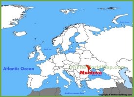 Moldova location on the Europe map