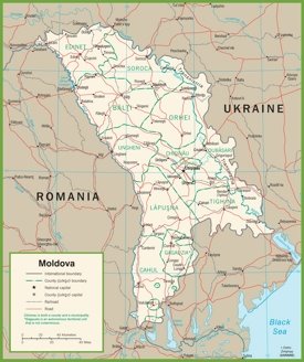 Moldova political map