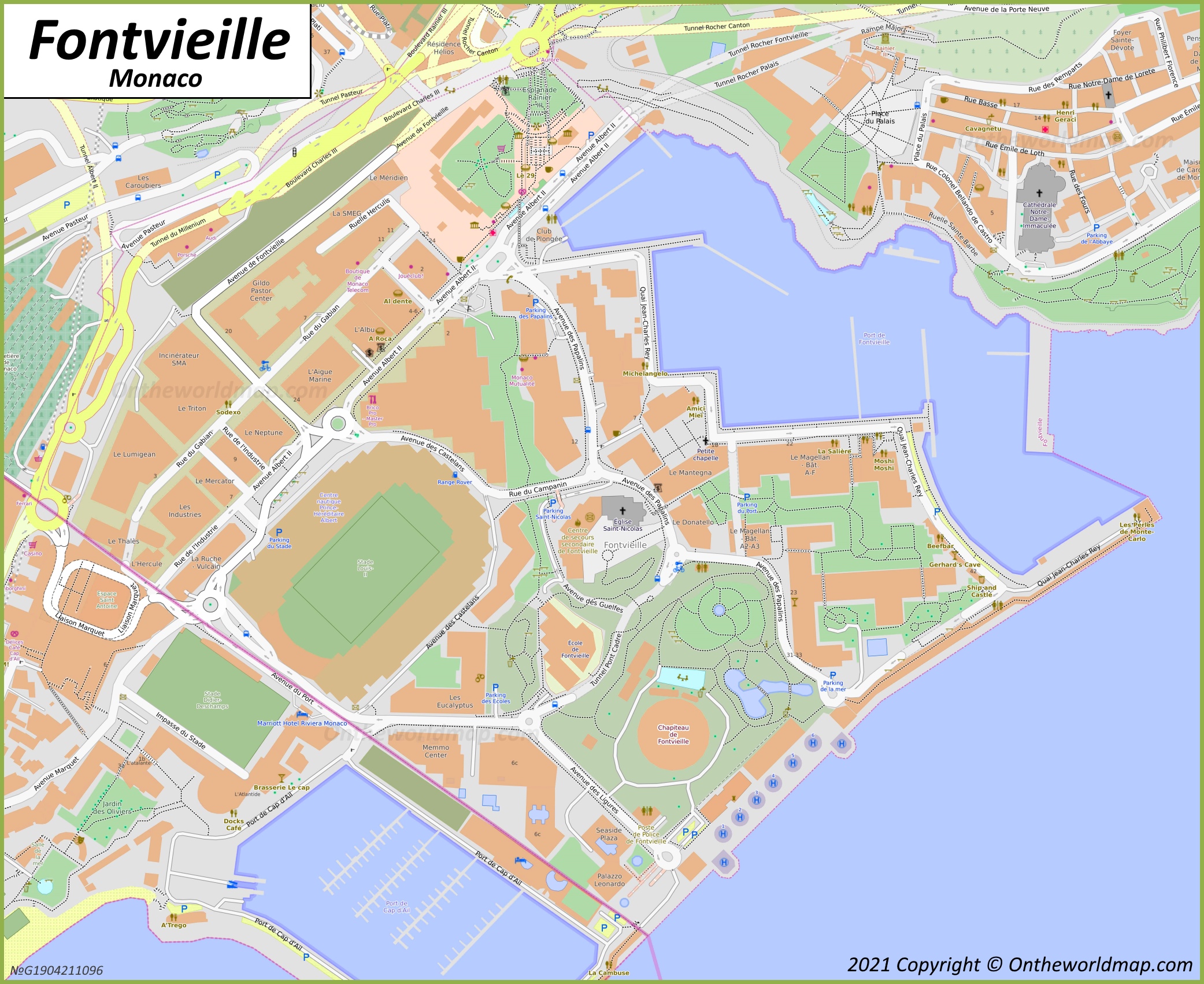 Map of Fontvieille