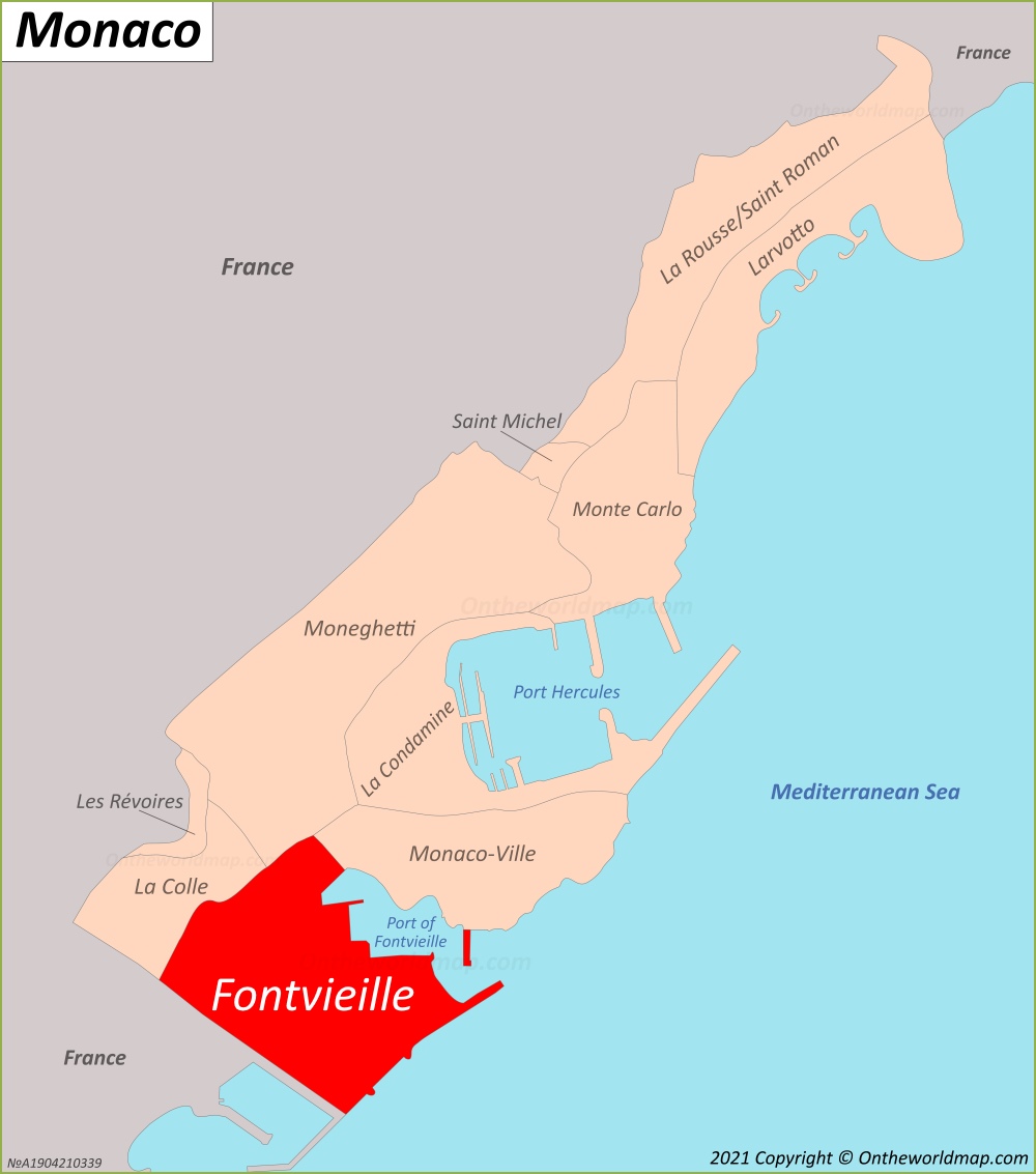 Fontvieille Location Map