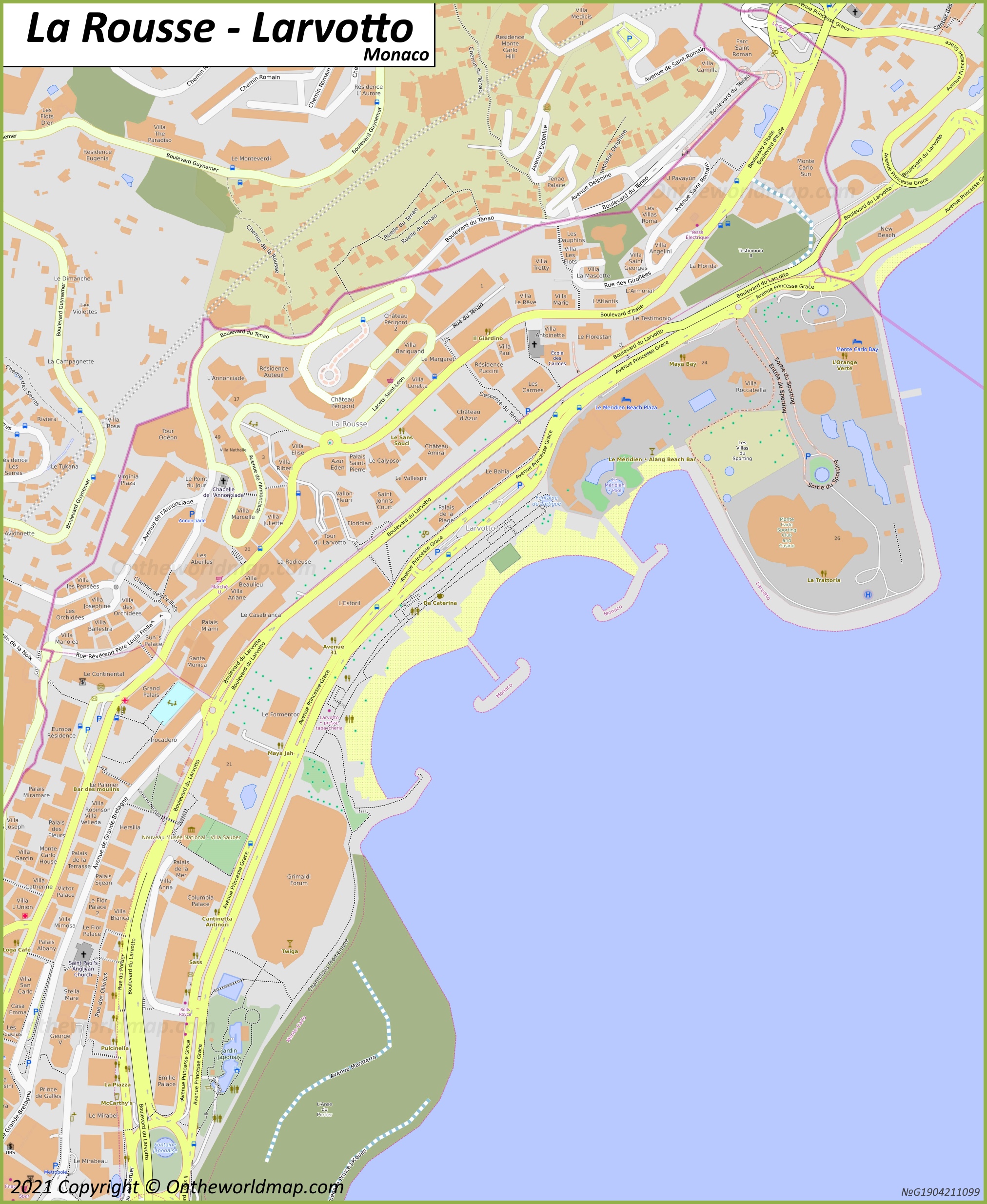 Map of Larvotto
