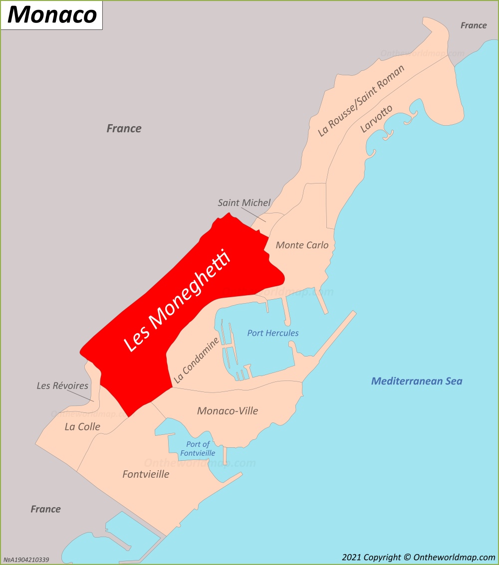 Les Moneghetti Location Map