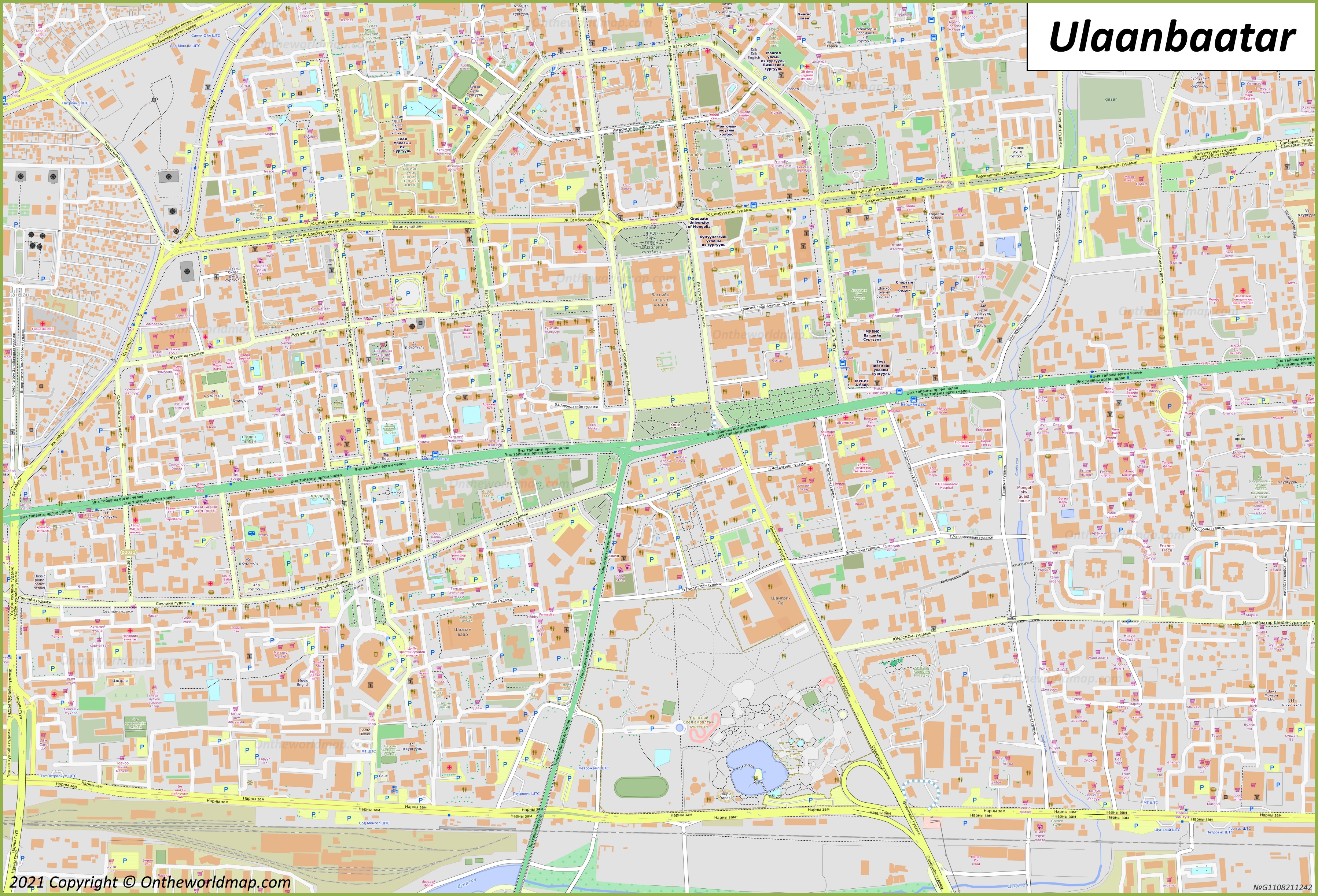 Ulaanbaatar City Center Map