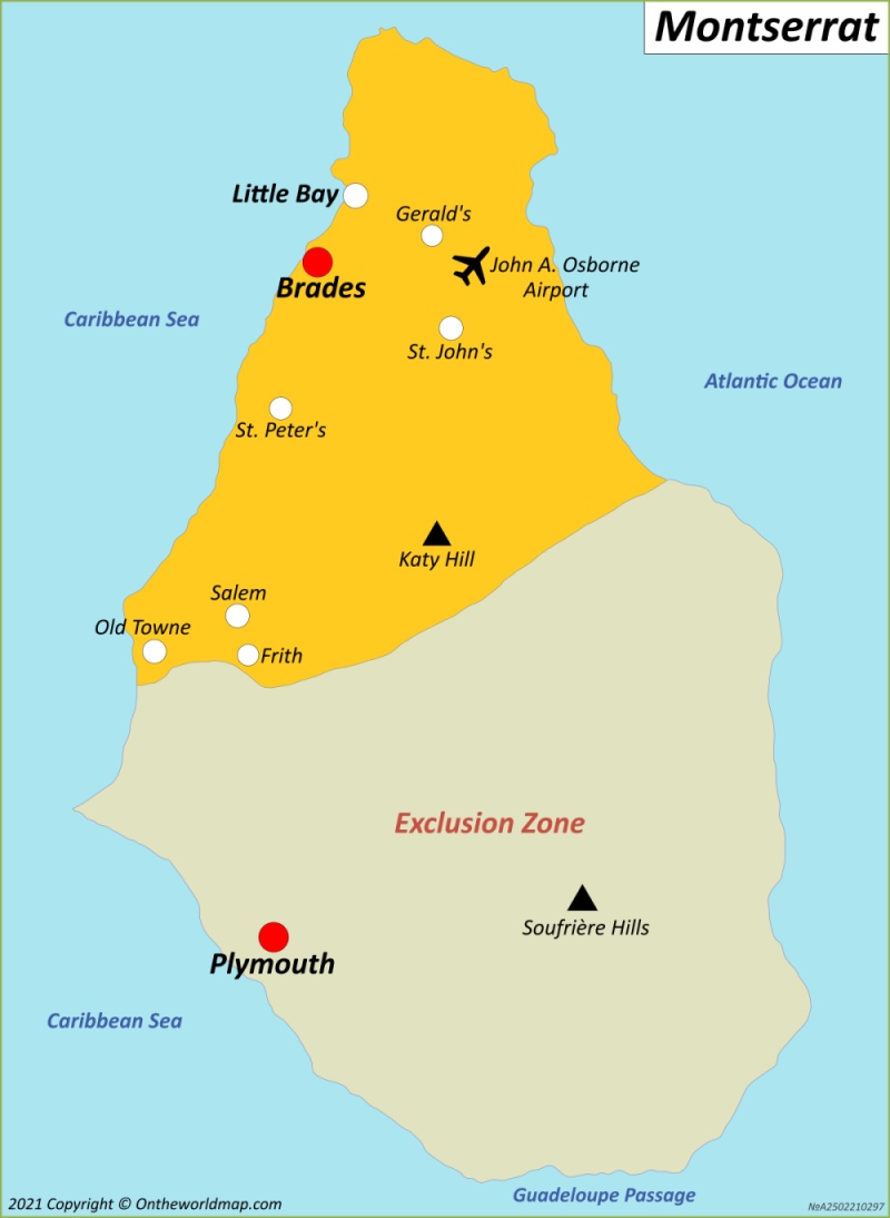 Montserrat Map | United Kingdom | Maps of Montserrat Island