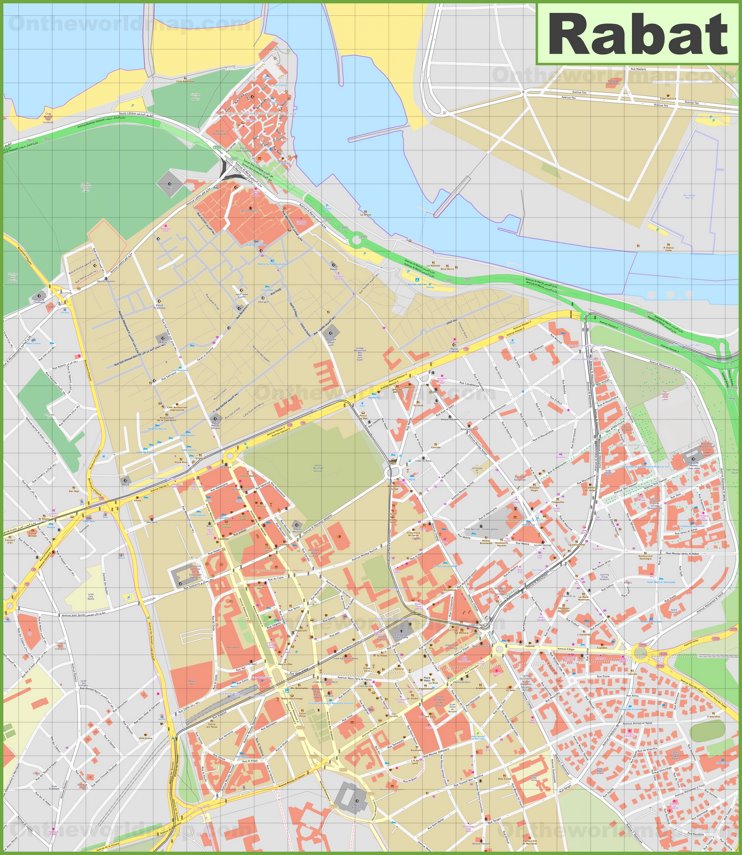 Rabat city center Map