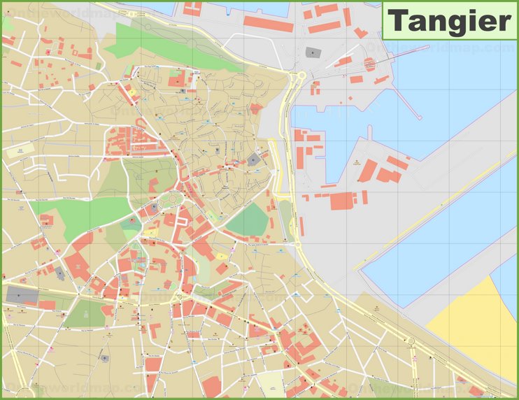 Tangier city center Map