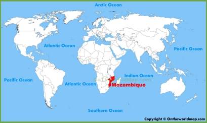 Mozambique Location Map