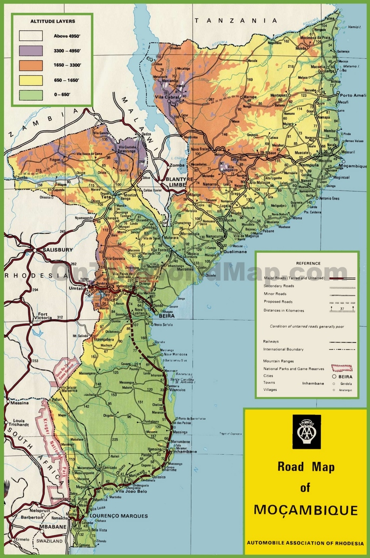 Mozambique road map