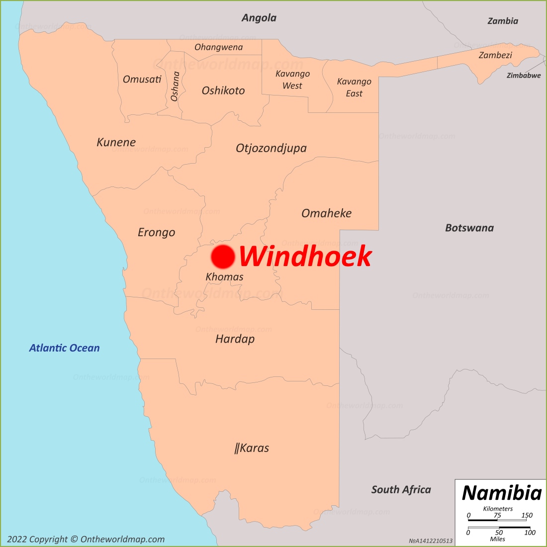 Windhoek Location Map