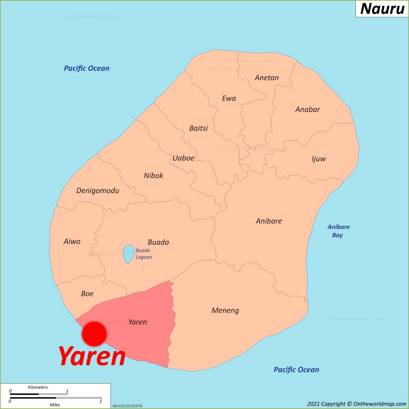 Yaren Map Nauru Detailed Maps of Yaren District