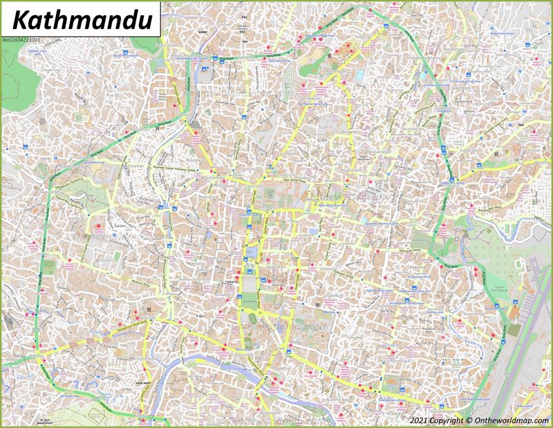 Kathmandu Nepal On World Map - United States Map