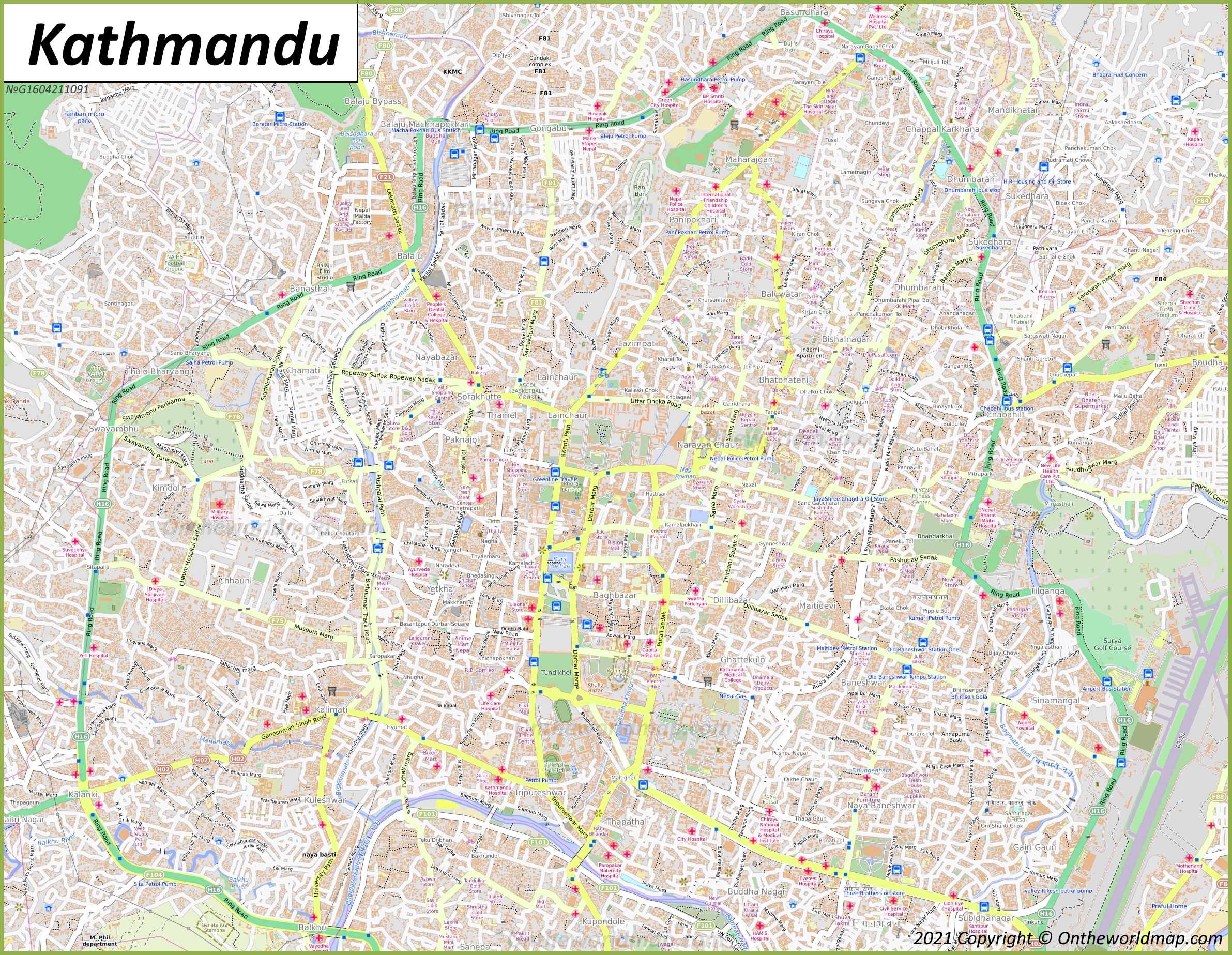 Map of Kathmandu