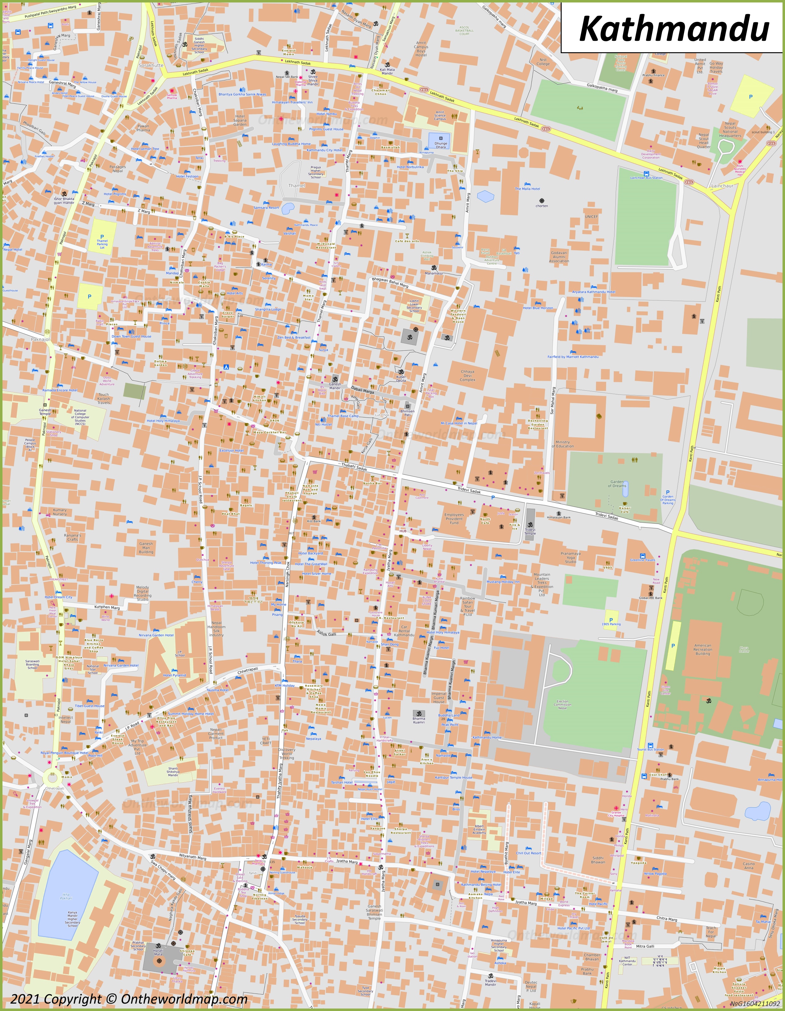 Kathmandu City Center Map