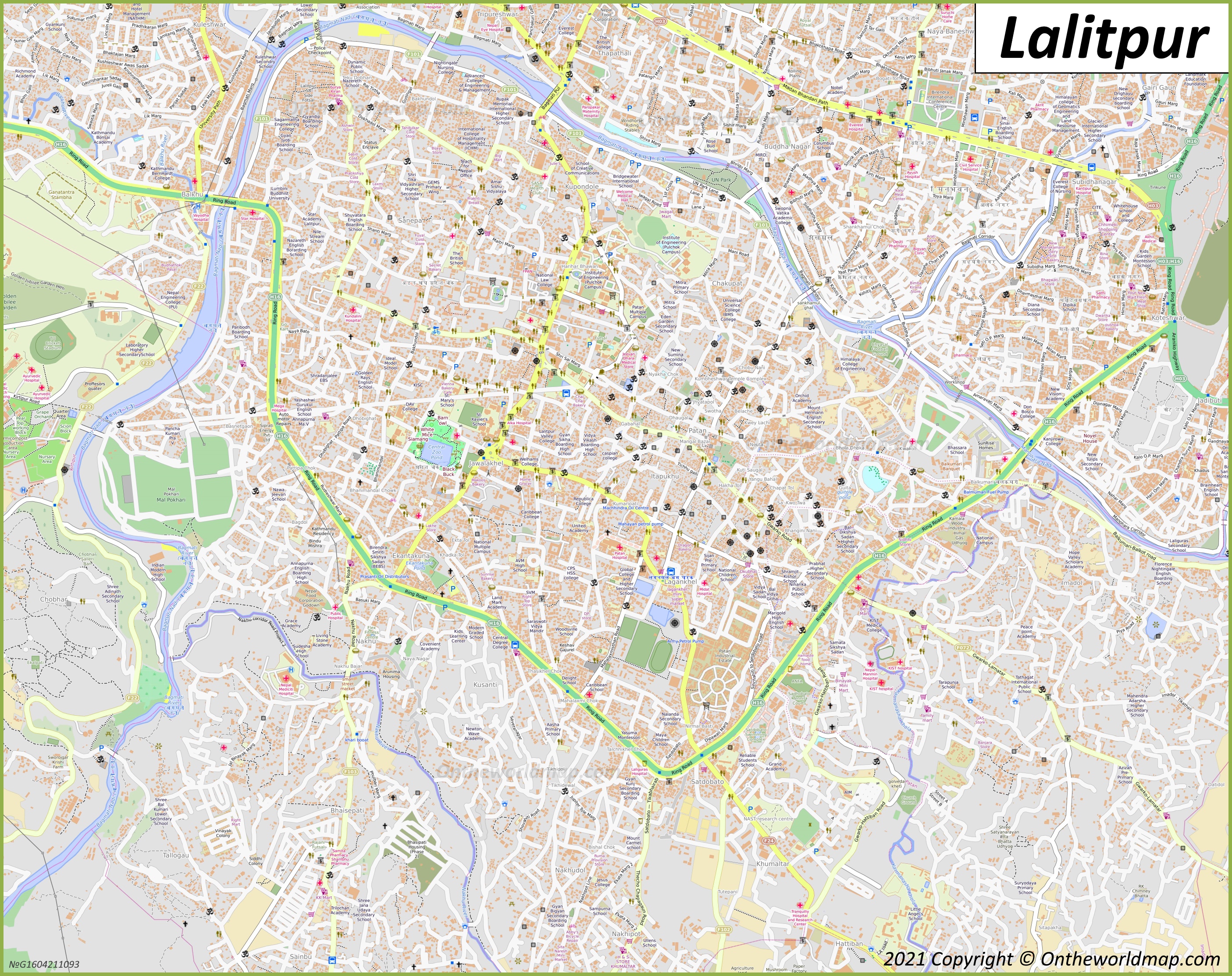 Map of Lalitpur